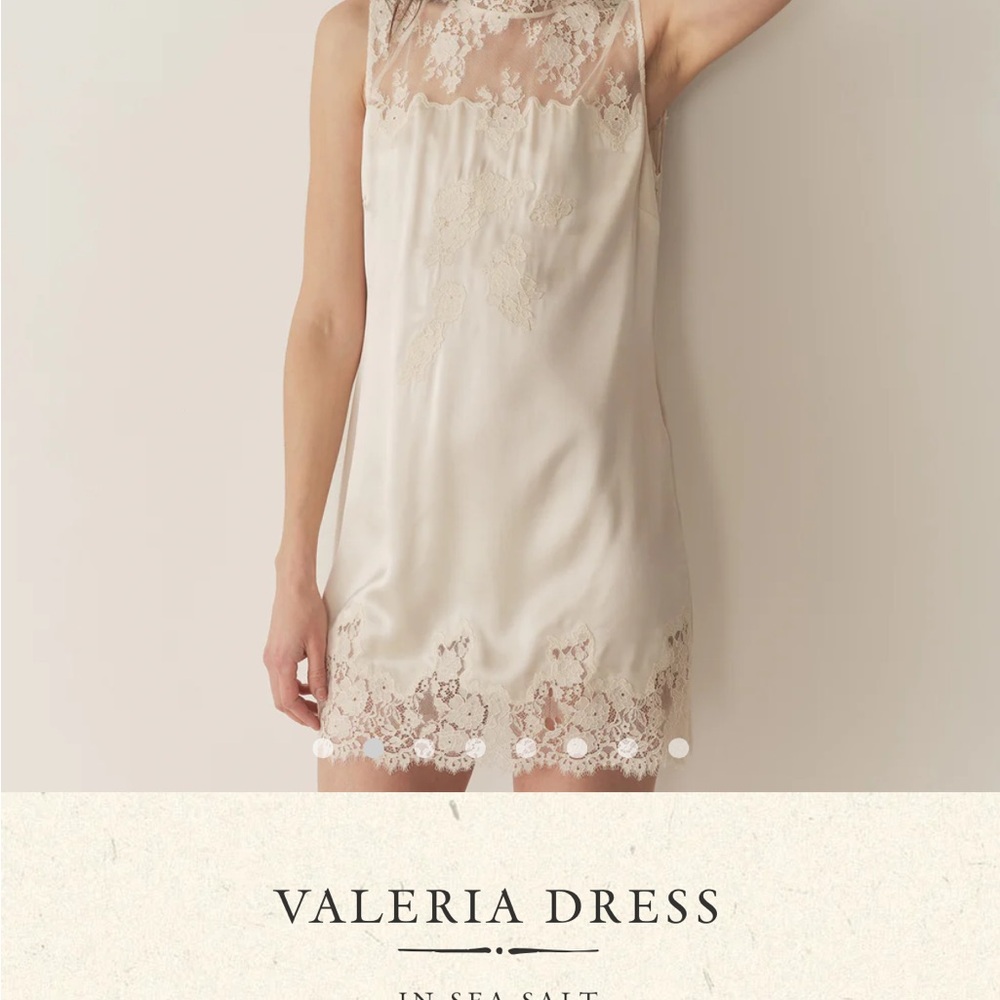 Doen Valeria Lace Trim Sleep Dress - Cream
